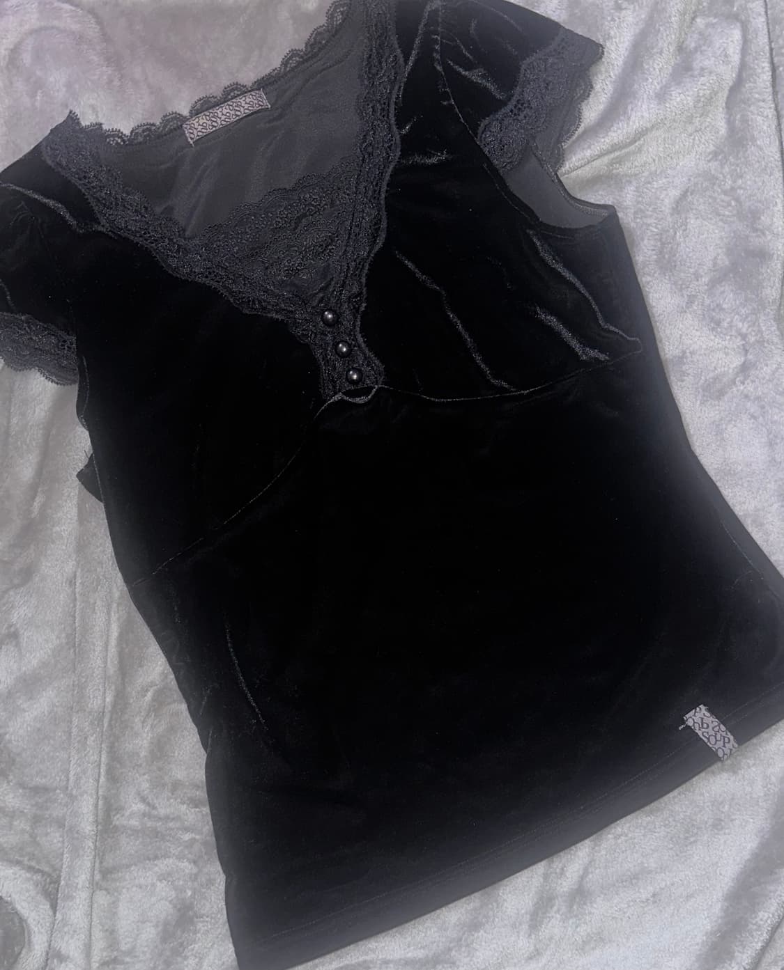 soup lace velvet top 상품이미지2