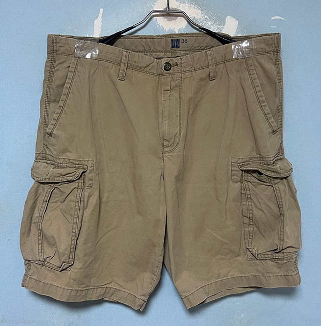 GAP 갭 클래식 버뮤다 남자 카고 반바지 베이지 루즈핏 XXL 36 상품이미지1