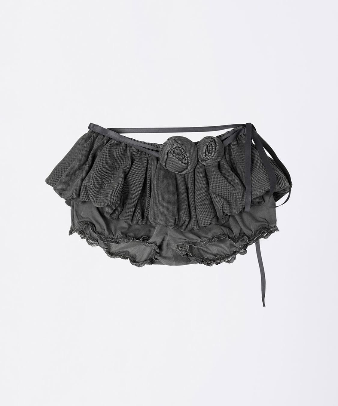 워시드 로즈 블루머 스커트팬츠 차콜 상품이미지1