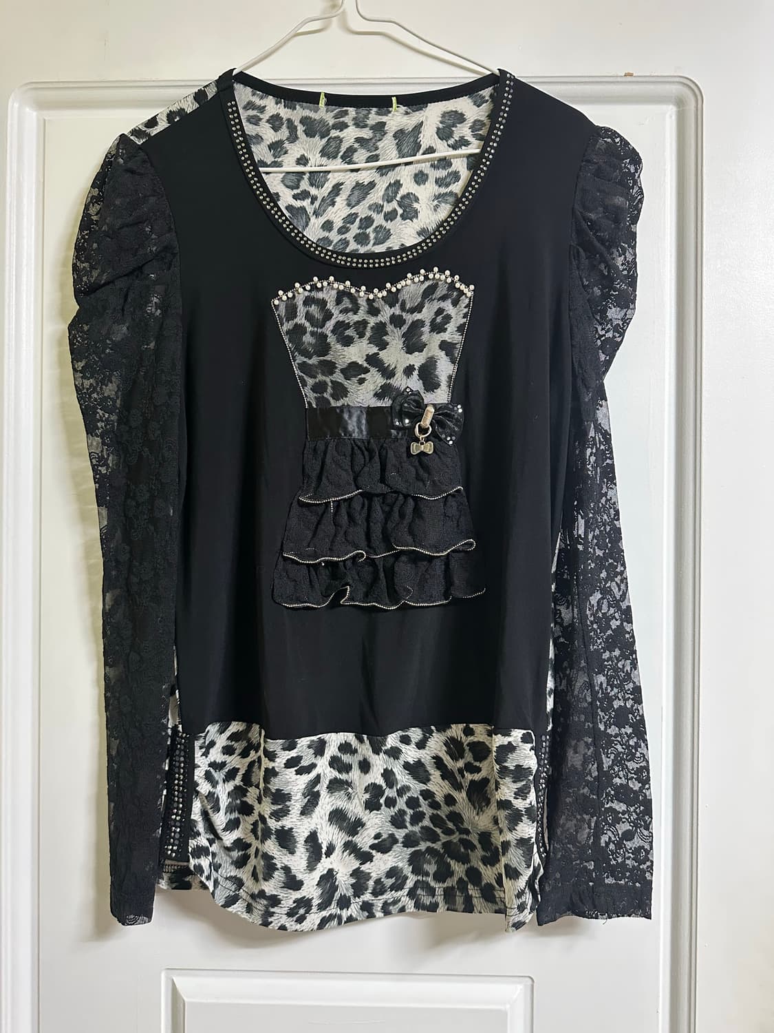 갸루 펑크 시스루 블라우스 상품이미지2