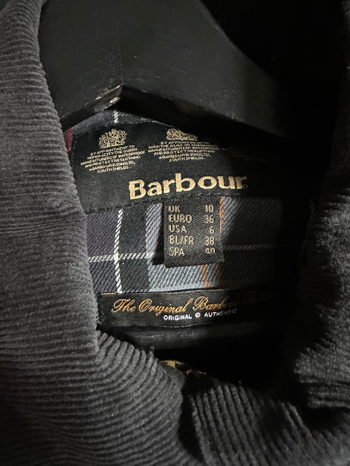 바버 레이디스 인터내셔널 왁스 자켓 uk10 상품이미지3