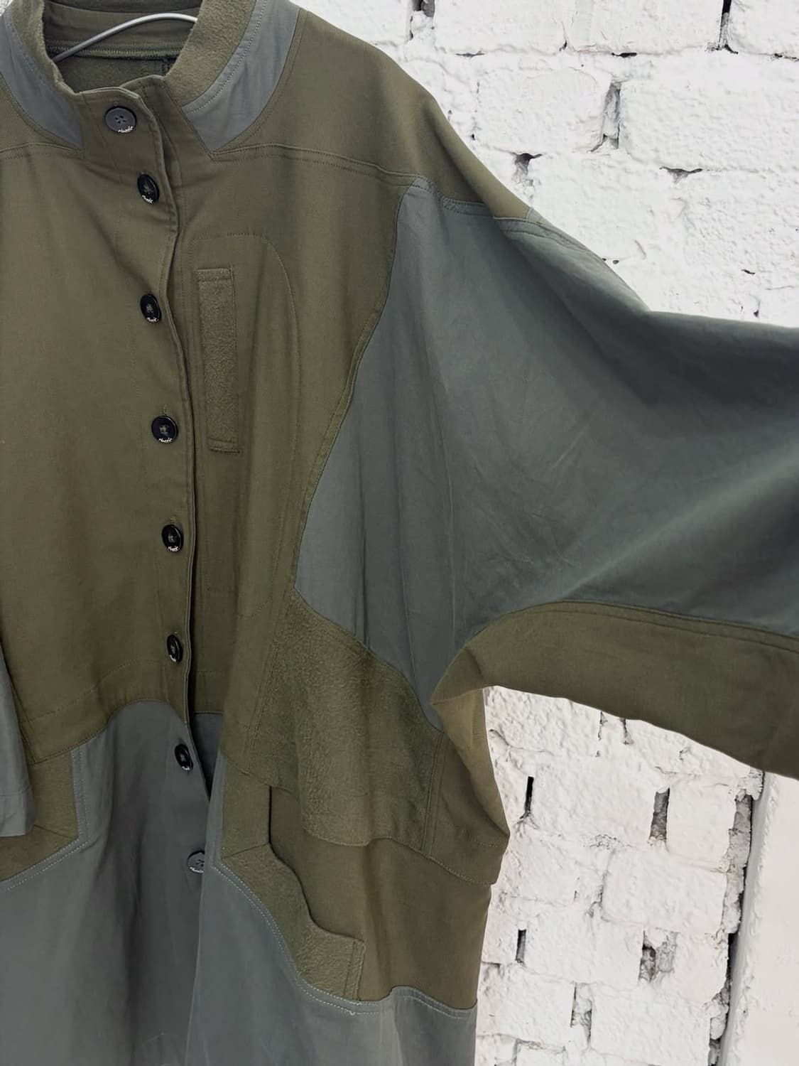 Patchwork Military Stand Coat 상품이미지8
