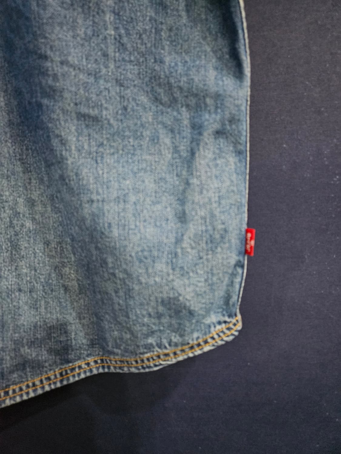 리바이스 블루 남성 100 데님 반팔셔츠  상품이미지8