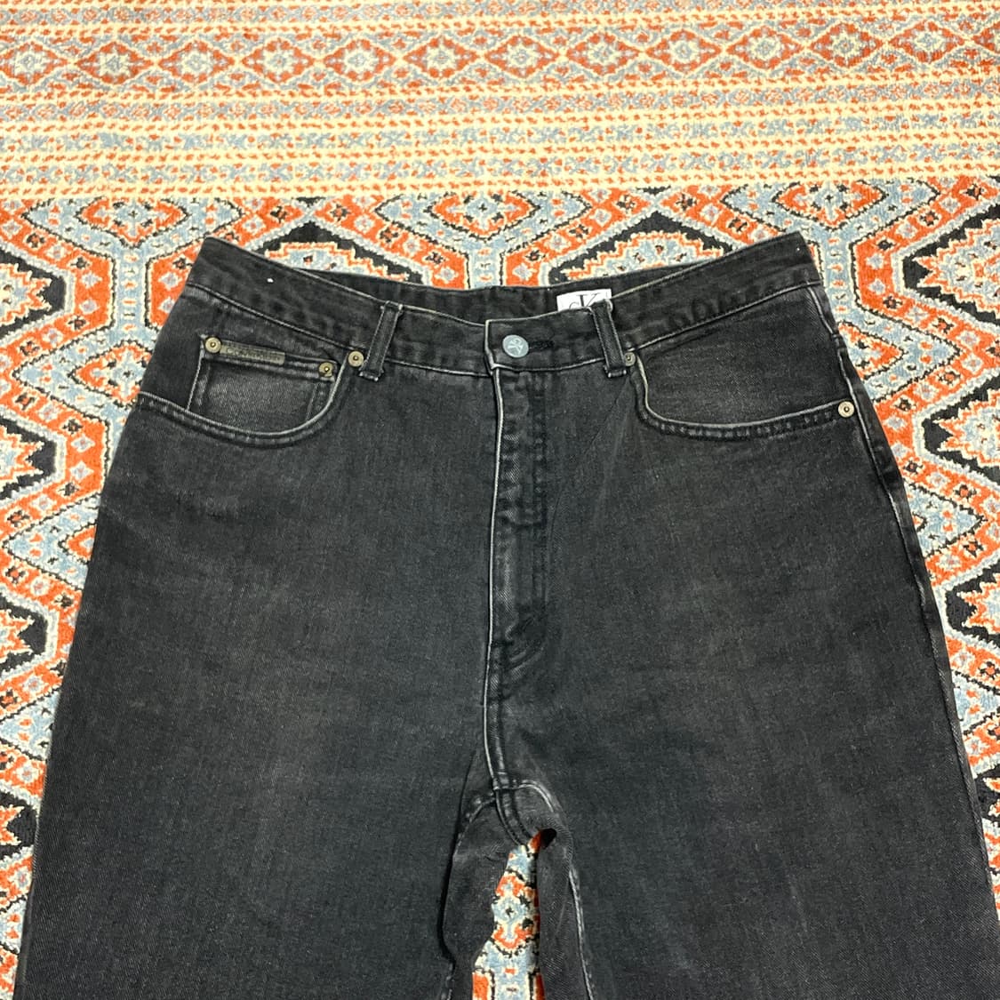 캘빈클라인 흑청 하이웨스트 데님팬츠 여성30 상품이미지2