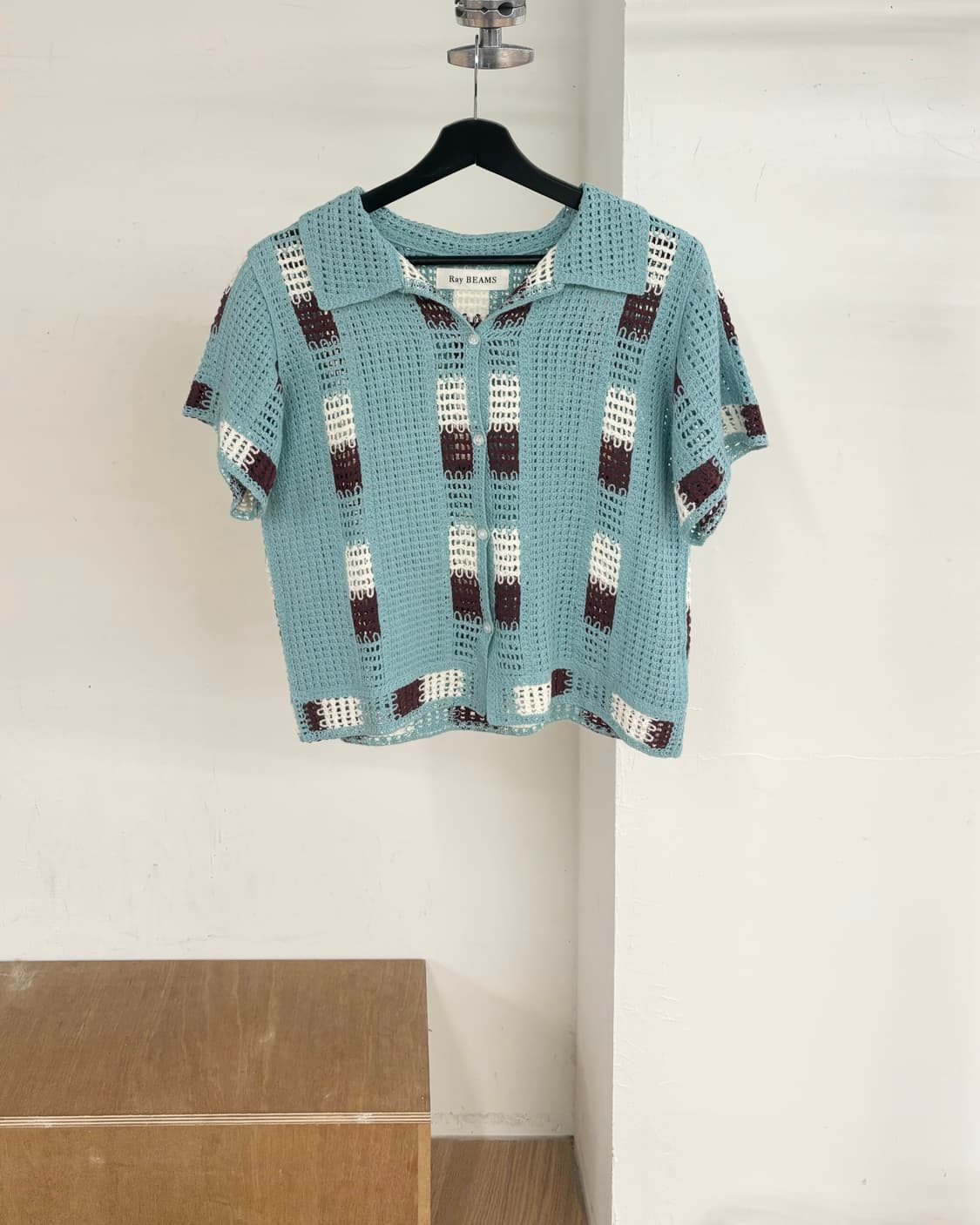 레이 빔즈 크로셰 니트 셔츠 상품이미지1
