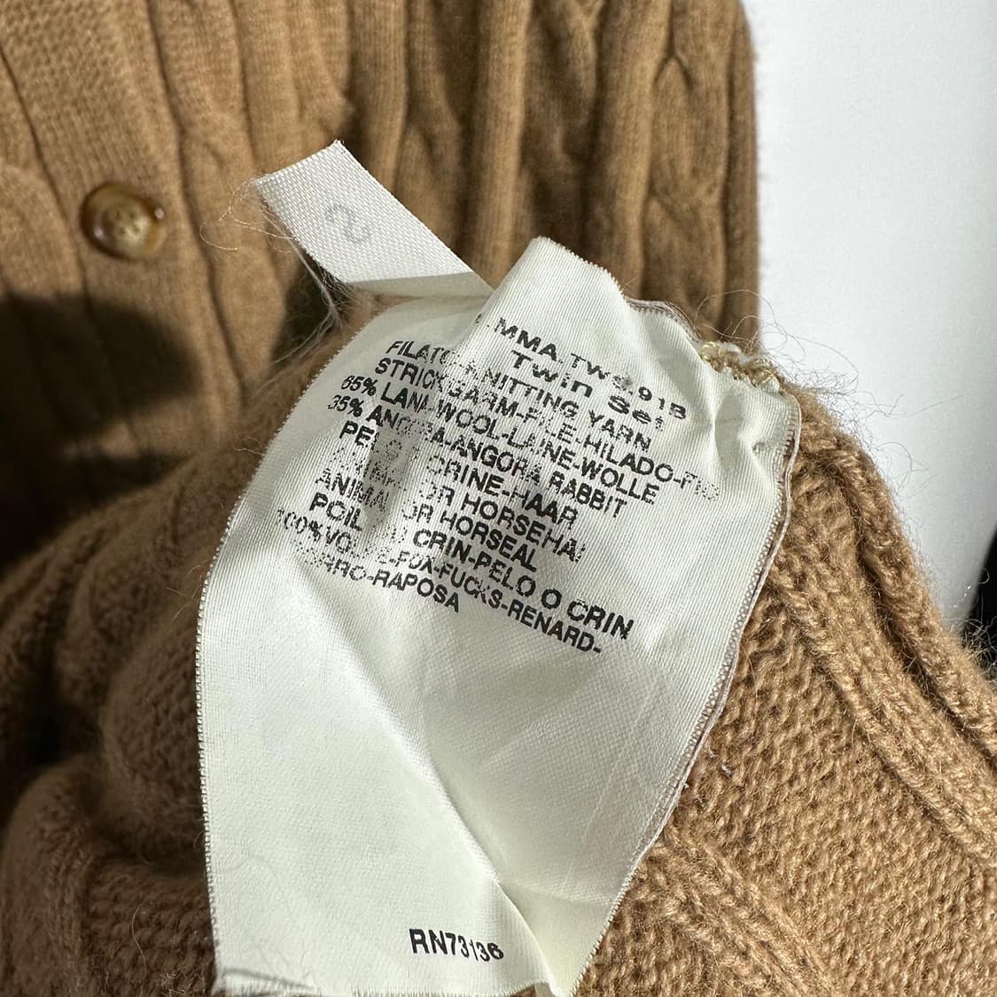 막스마라 앙고라 블렌드 케이블 카라 니트 가디건 상품이미지8