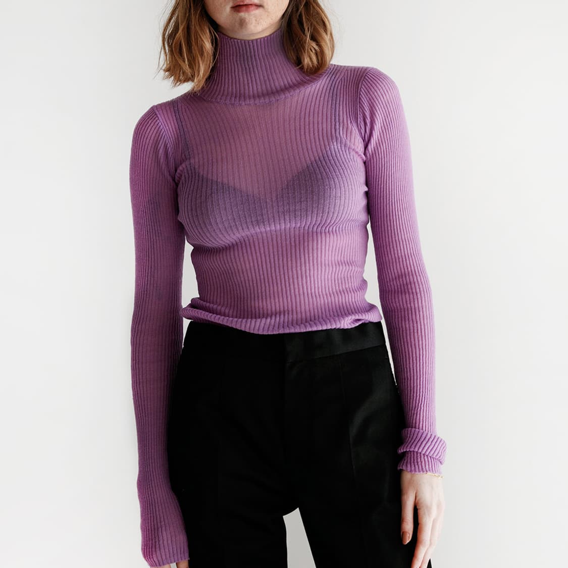 baby mohair rib knit turtle neck 상품이미지2