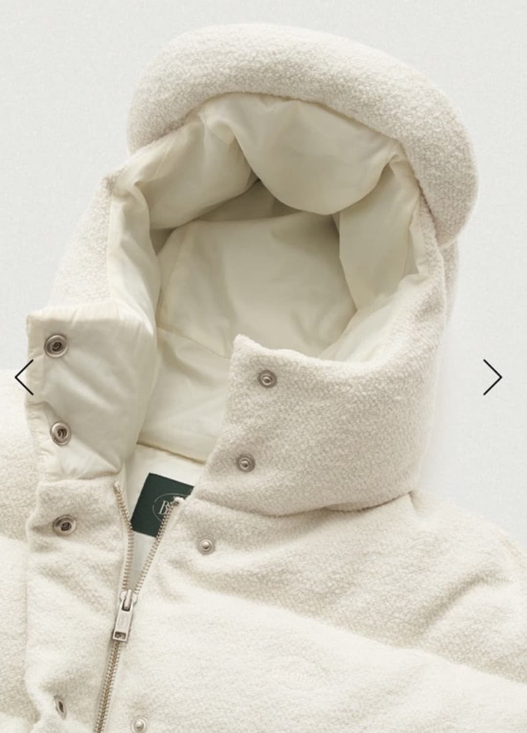 더바넷 Snowflake ivory boucle goose puffer  상품이미지4