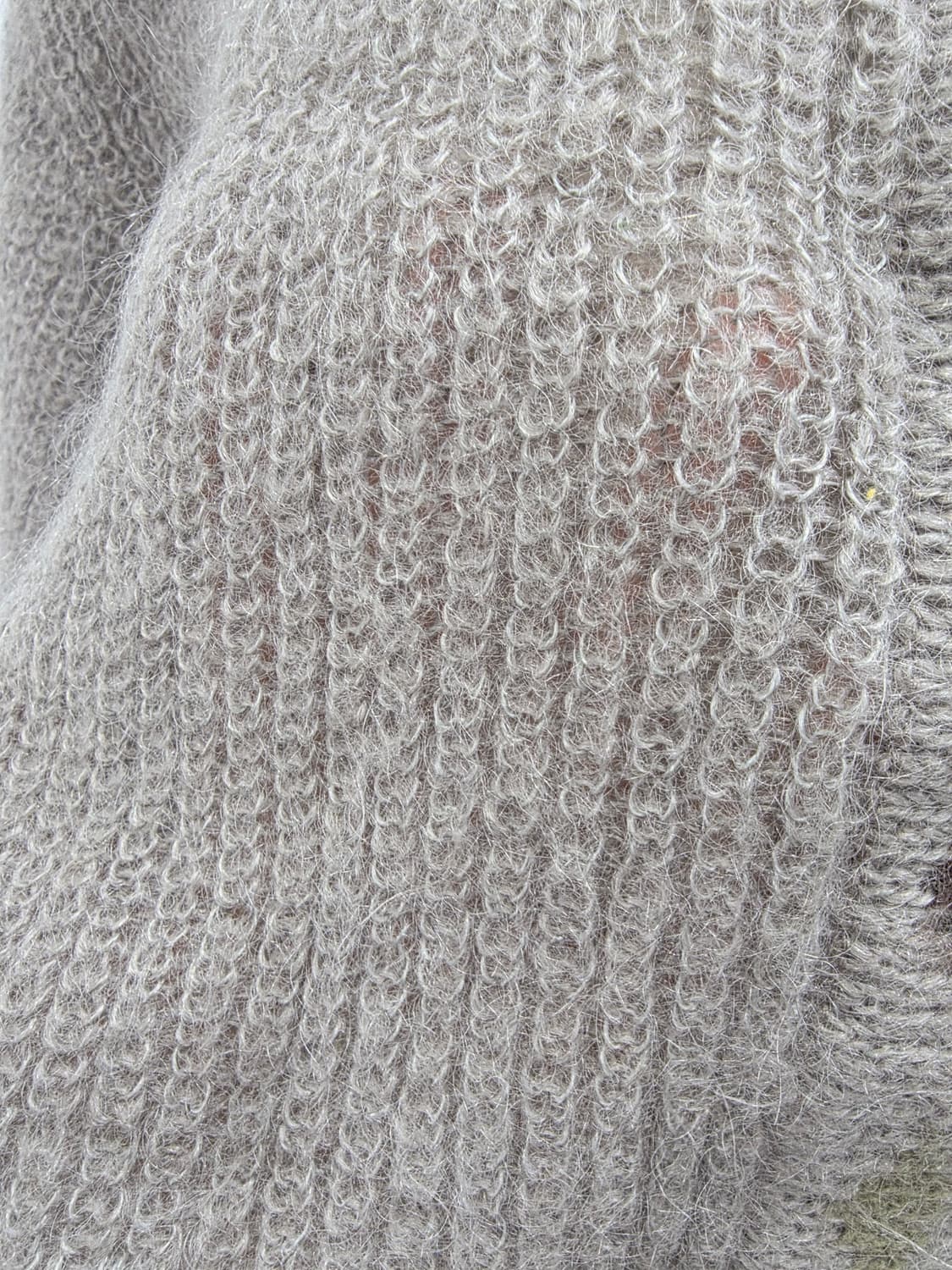 모헤어 카키그레이 헤어리 니트 가디건  상품이미지8