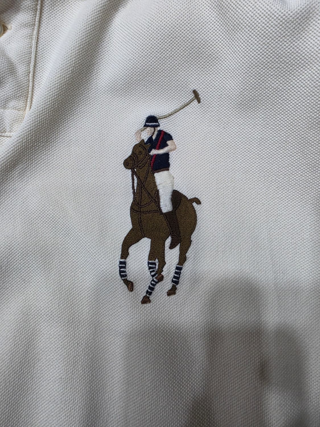 폴로 랄프로렌 멀티 빅포니 자수 커스팀핏 PK 카라 반팔티 L 상품이미지4