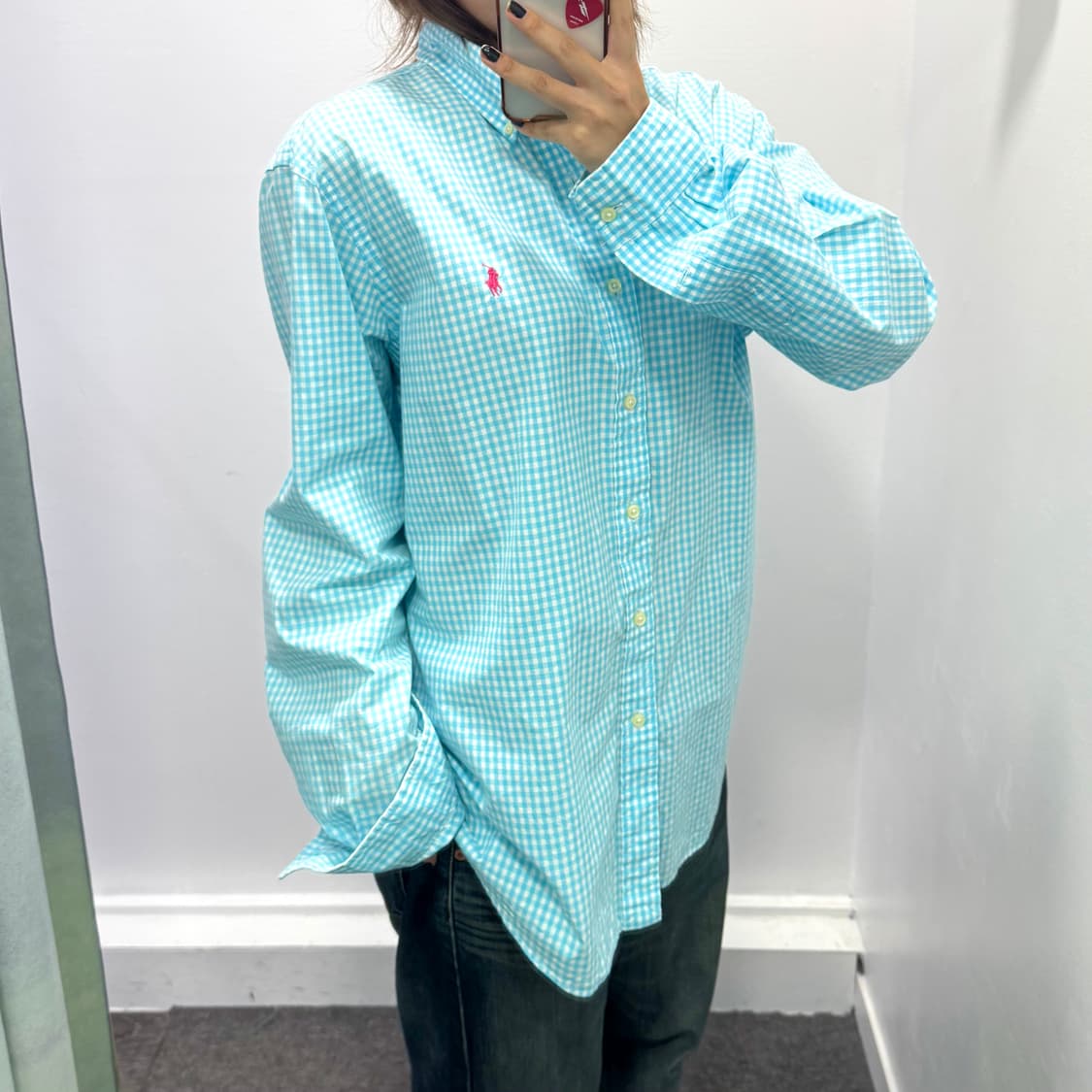 폴로블루깅엄체크셔츠 상품이미지4