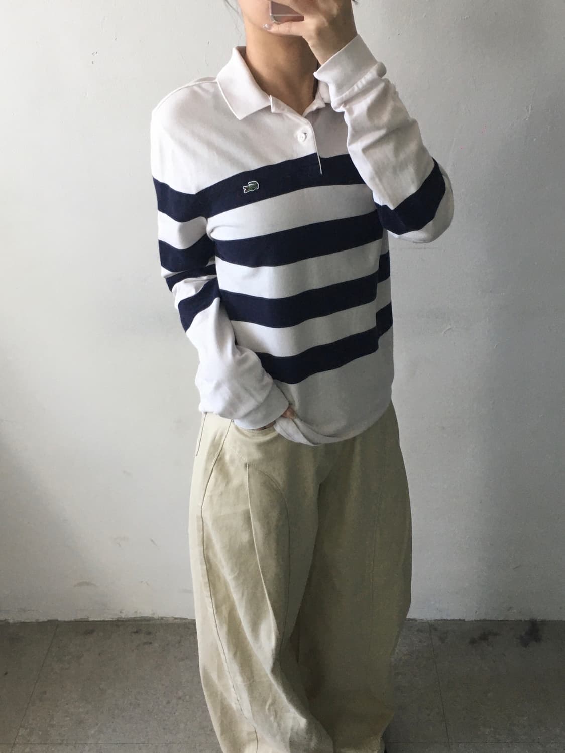 라코스테 스트라이프 롱슬리브 상품이미지2