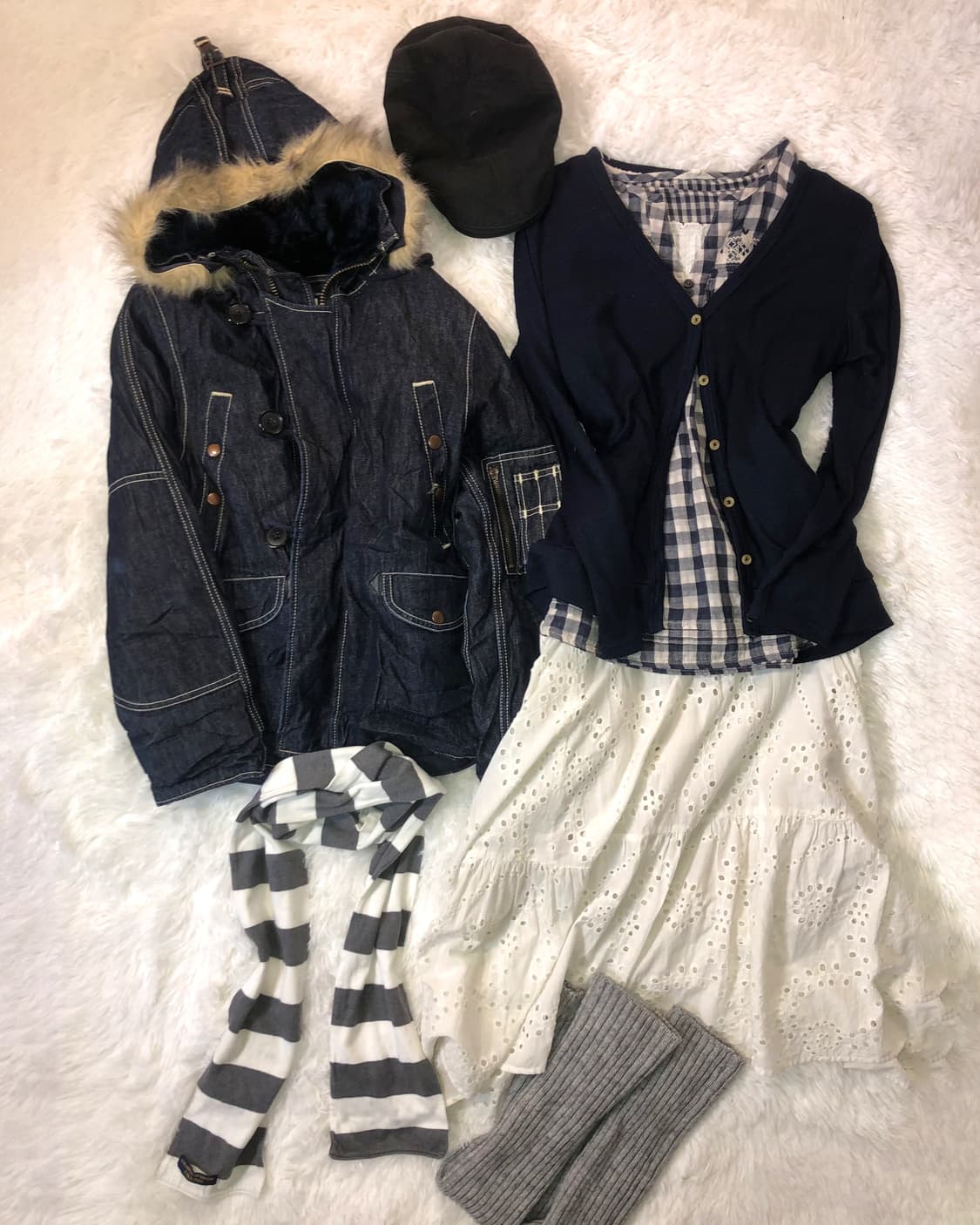 gray stripe muffler 상품이미지1