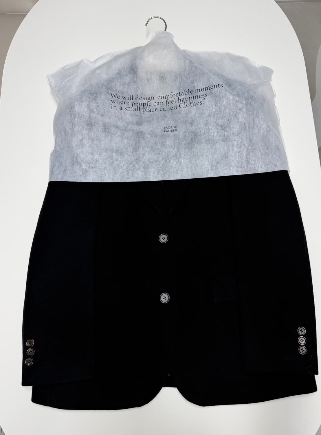 파사드패턴 캐시미어 블리이저 코트 블랙M 상품이미지3