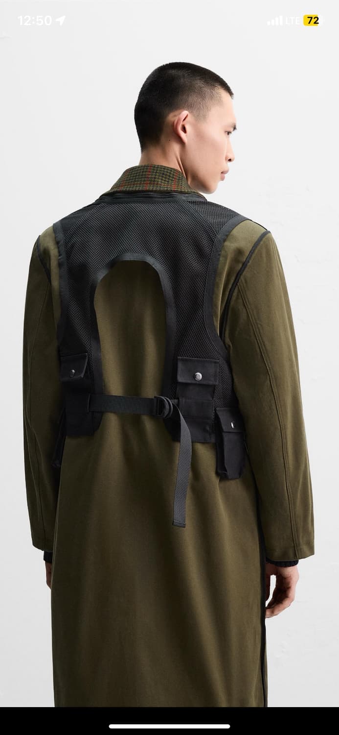 ZARA 자라 앤더슨벨 콜라보 오버핏 카키 트렌치코트 헤링본 카키 M 상품이미지3