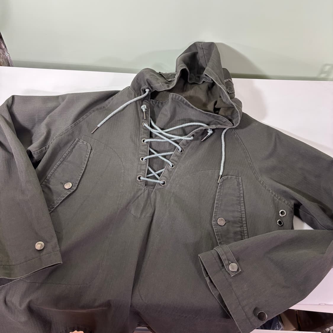 105 VTG 먹색 오버핏 후드티 상품이미지1