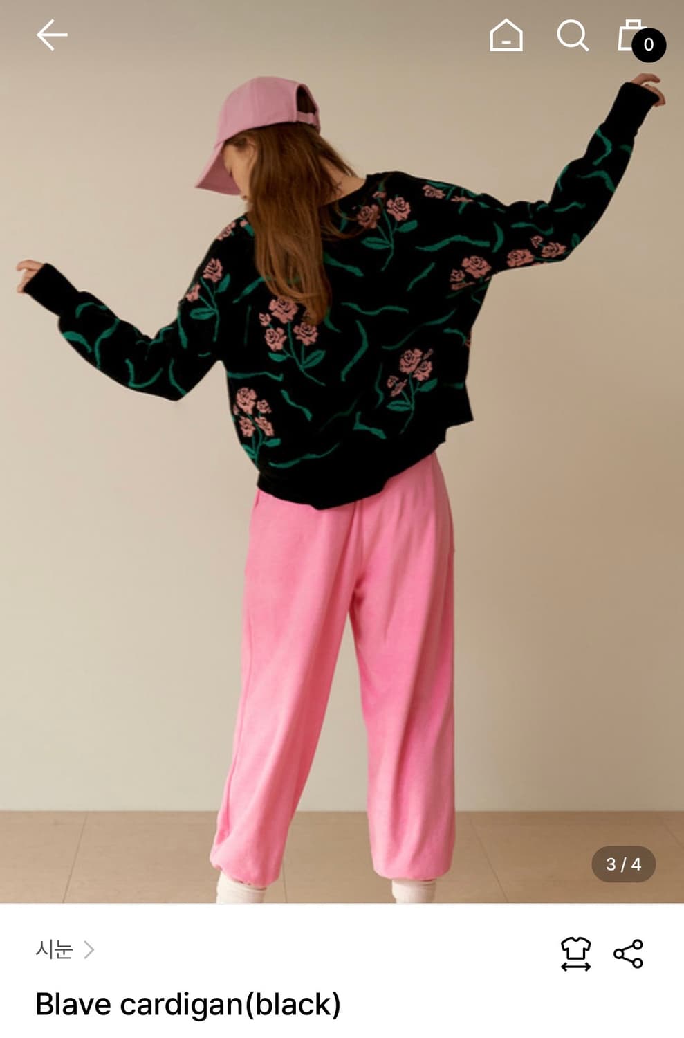 시눈 21ss Blave cardigan (black) 가디건 상품이미지4