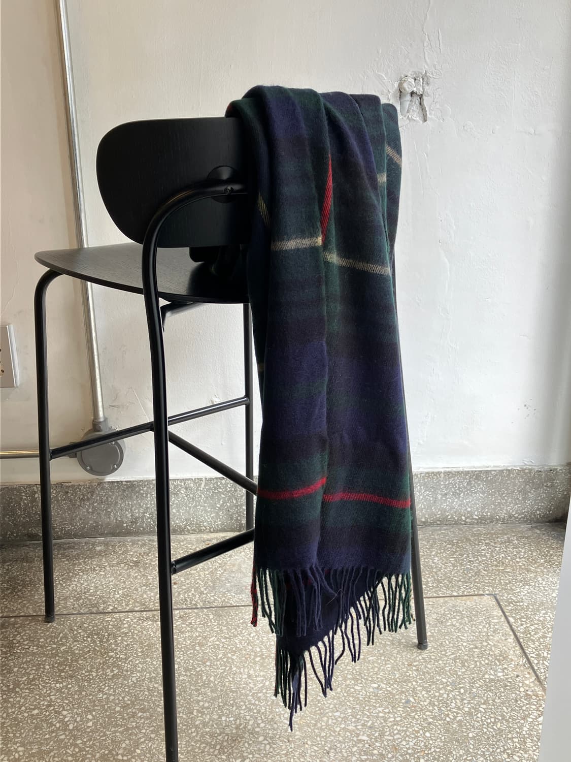 빈티지 체크 패턴 목도리 상품이미지2