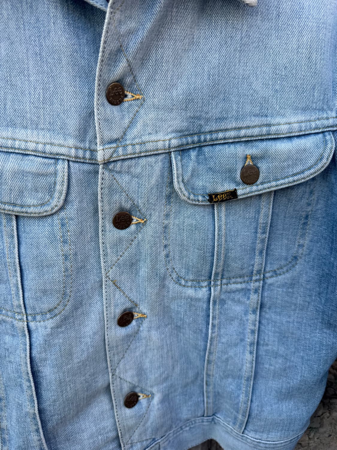 70s lee 빈티지 스톰라이더 하드페이딩 데님 웨스턴 자켓 상품이미지4