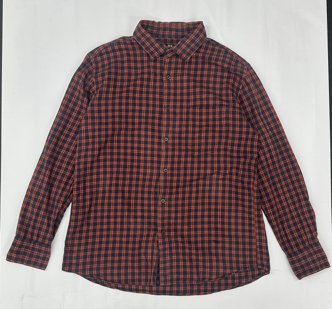 JPN 일본빈티지 Y2K 프린팅 후드티 깅엄 체크셔츠 코디세트  상품이미지7