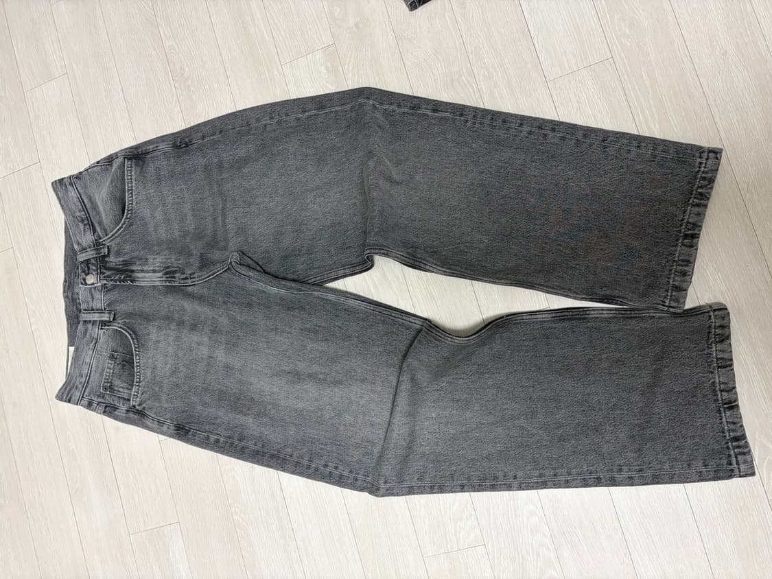 자라 와이드 그레이 워싱 데님 팬츠 29 상품이미지1