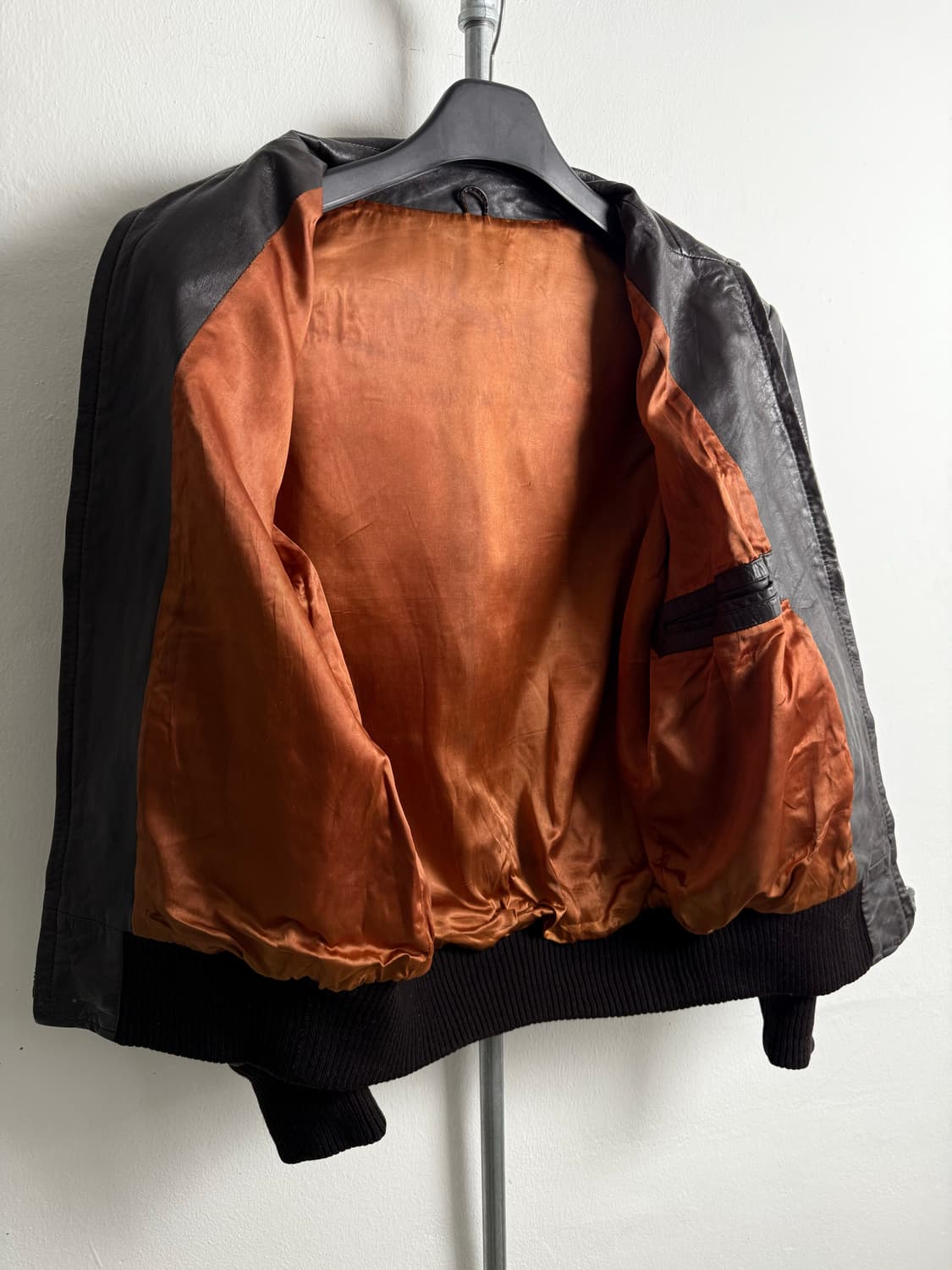 Vintage Genuine Leather Bomber Jacket 상품이미지7