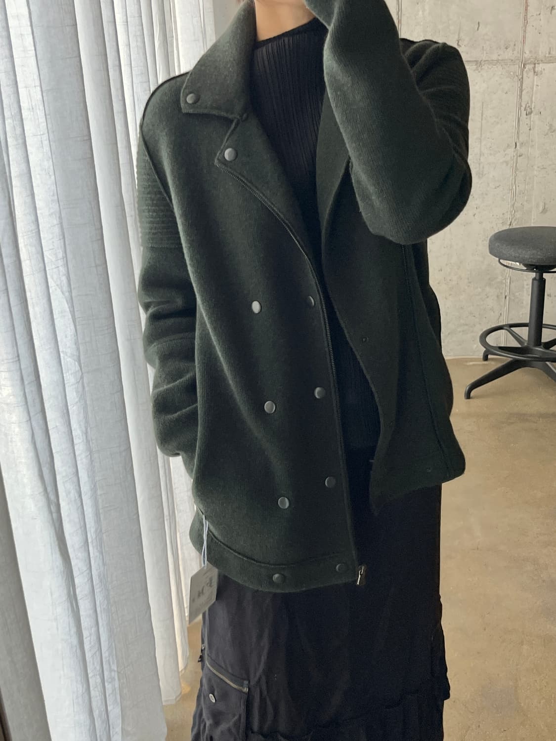 Diesel 디젤 더블브레스트 울 자켓 다크그린 상품이미지5