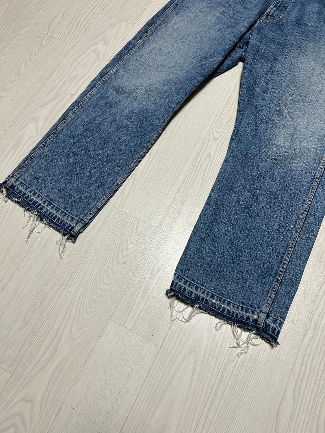 [3] 히즈핸더 워시드 와이드테이퍼드 데님 상품이미지4