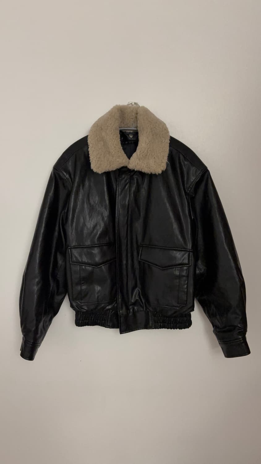 필더스 FIELDERS 퍼 카라 가죽 자켓 상품이미지2