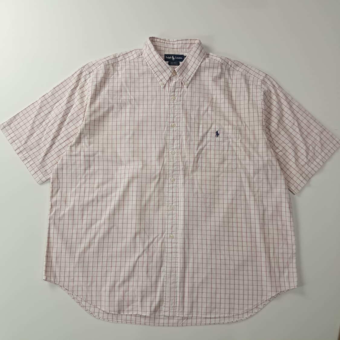 CK379 2XL 폴로 90s 빅셔츠 핑크퍼플 태터솔 반팔 셔츠 남방 상품이미지1
