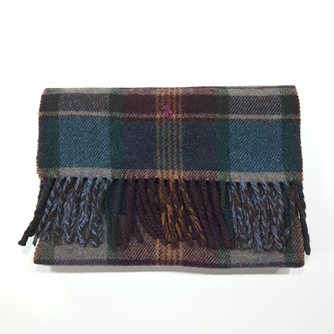 MX406 폴로 이태리판 램스울 혼방 타탄 체크 리버시블 머플러 상품이미지7