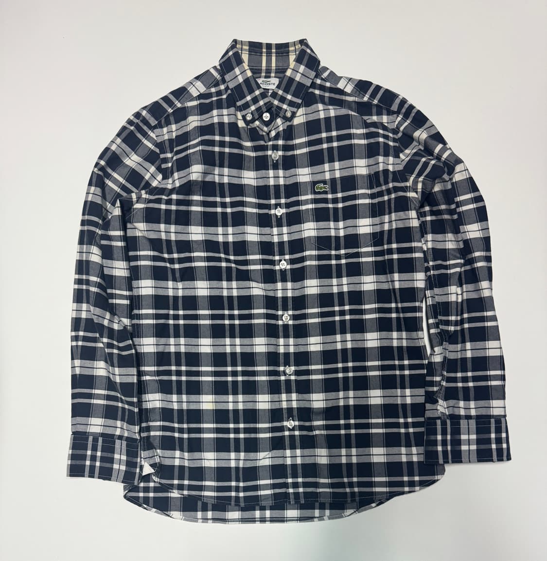 정품!! 라코스테 버거킹 이쁜 체크셔츠 40 상품이미지1