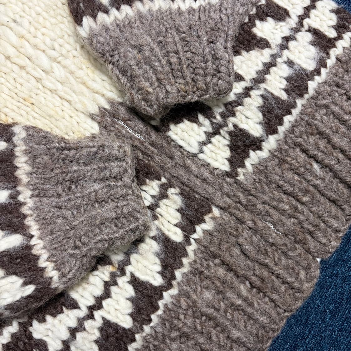 롱하우스 퓨어 울 노르딕 코위찬 집업 상품이미지2