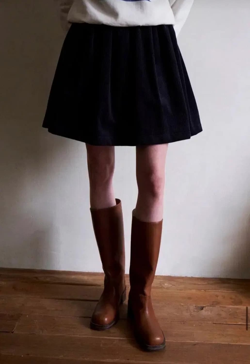 SMOOTHMOOD 스무스무드 코듀로이 스커트 네이비 상품이미지2