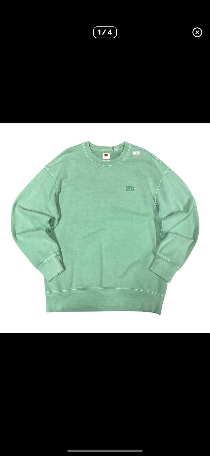  (바배) 리바이스 피그먼트 민트 맨투맨 상품이미지1