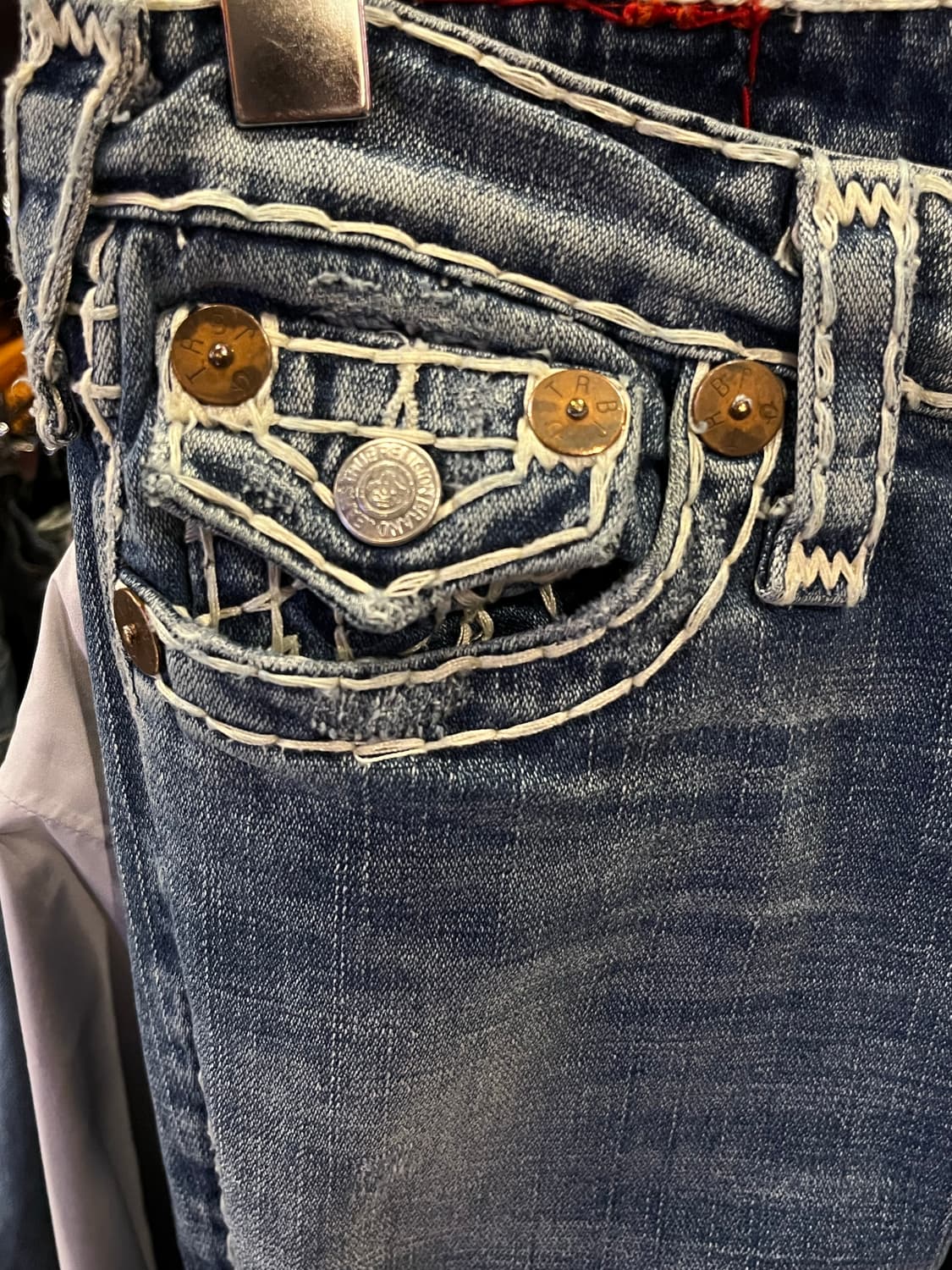 트루릴리젼 빌리 슈퍼 티 중청 스티치 부츠컷 데님팬츠 26 상품이미지4