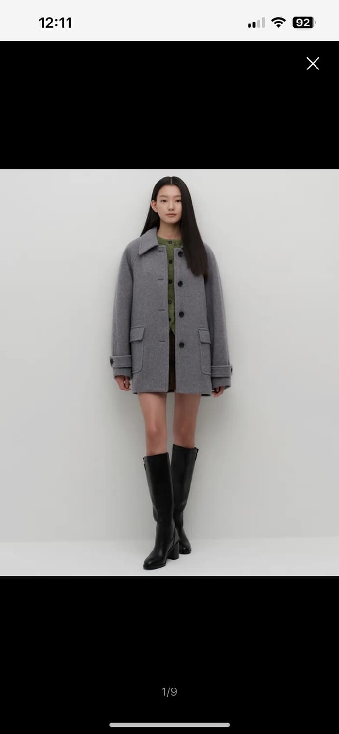 무탠다드 캐시미어 블랜드 하프 발마칸 코트 [미디엄 그레이] 상품이미지1