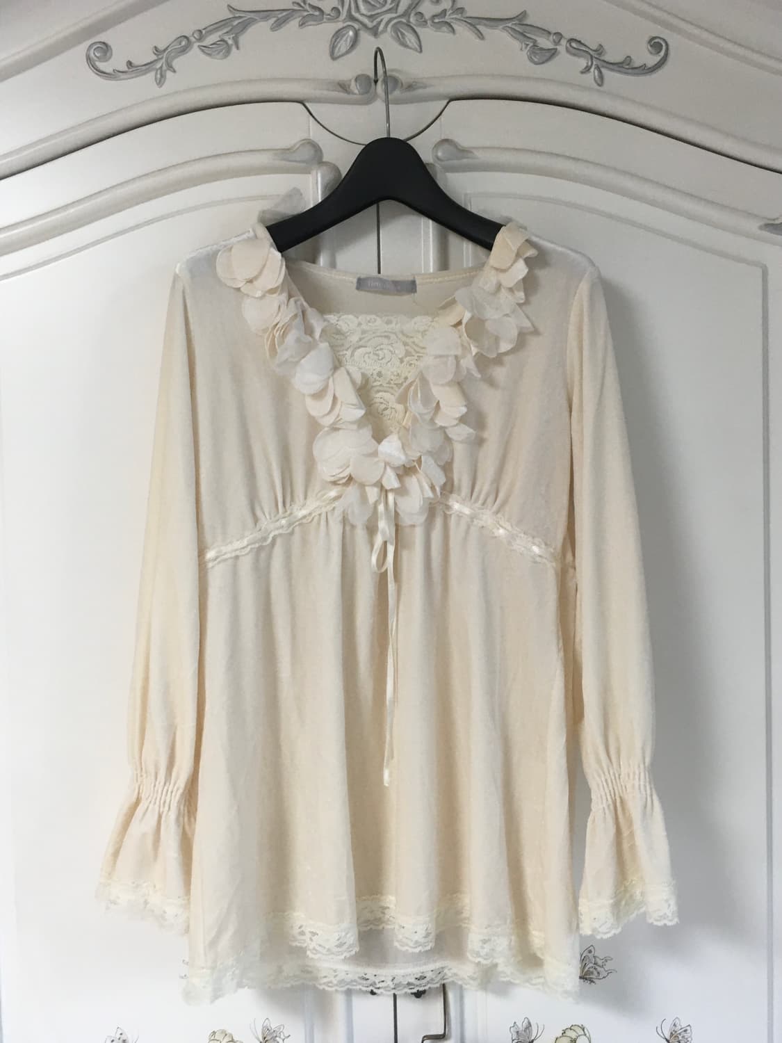 jpn vintage ivory lace antique blouse 상품이미지6