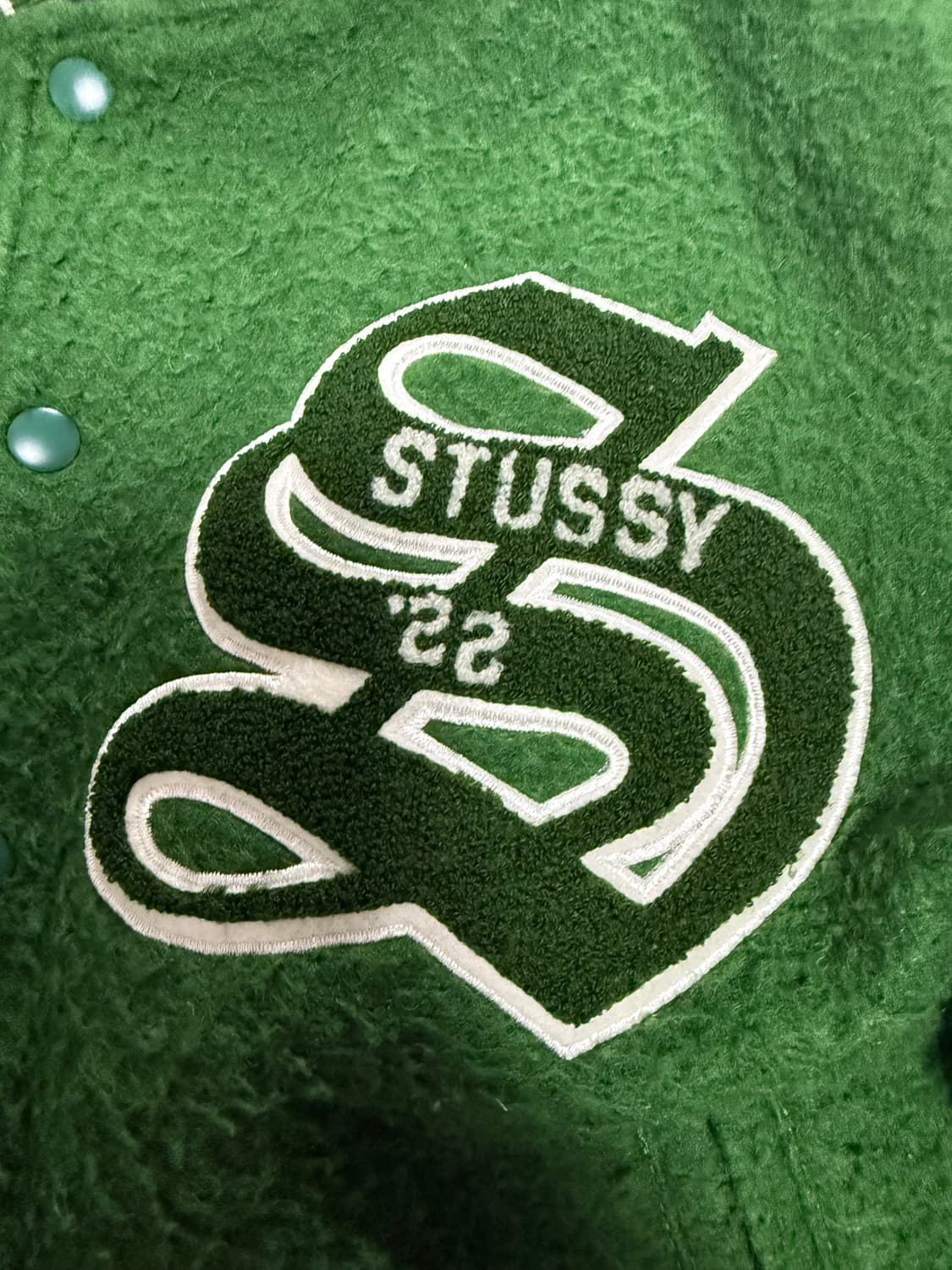 스투시 카센티노 울 그린 바시티S사이즈 상품이미지4