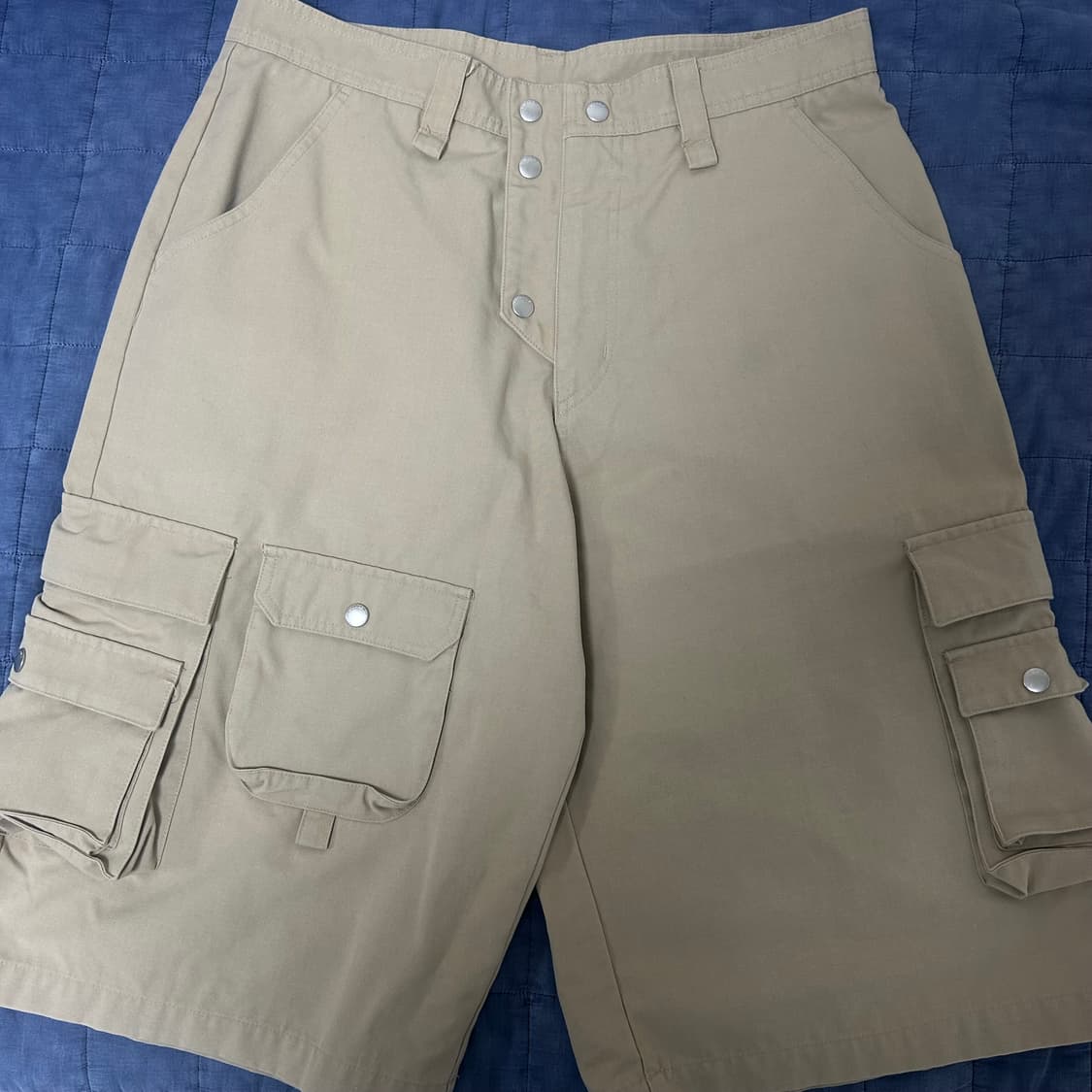 (M) 노우웨이브 멀티포켓 카고 버뮤다 팬츠 베이지 상품이미지4