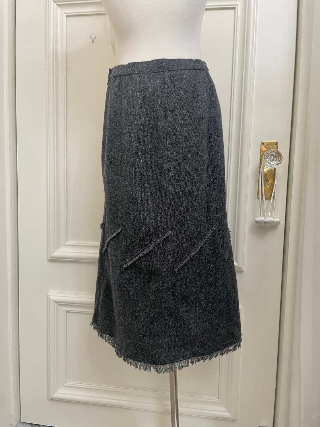 charcoal wool warm skirt 상품이미지4