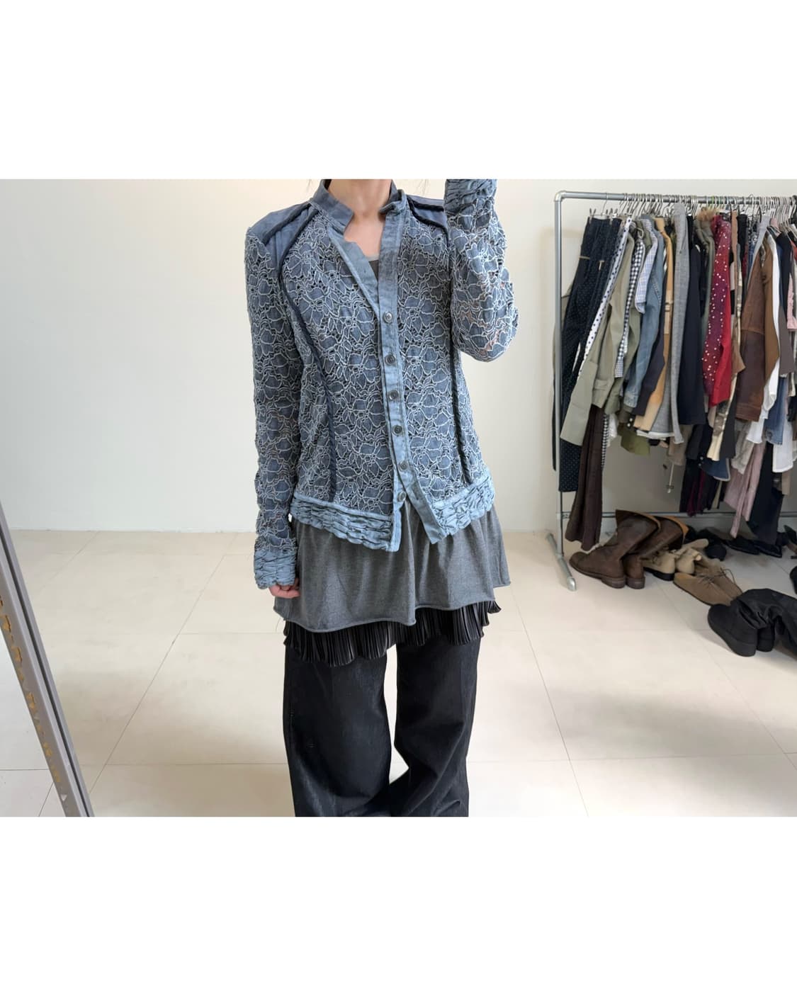 Elisa cavaletti 링클 블라우스자켓  상품이미지4