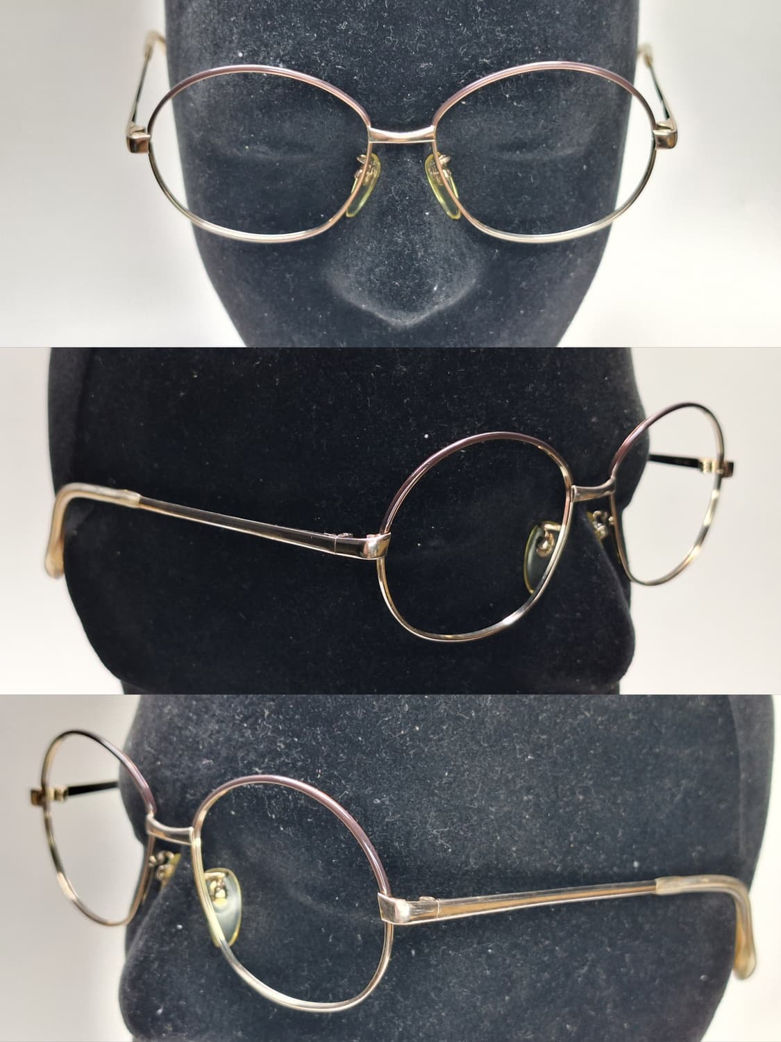 80s 일본제 빈티지 데드스톡/투톤 보스턴 안경테 135mm stone 상품이미지7