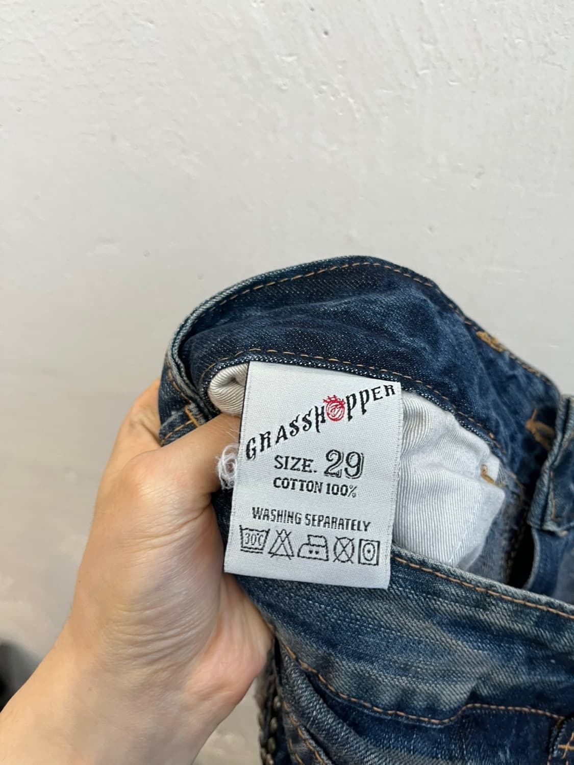 GRASS HOPPER JPN 펑크 로우라이즈 부츠컷 데님팬츠 상품이미지7