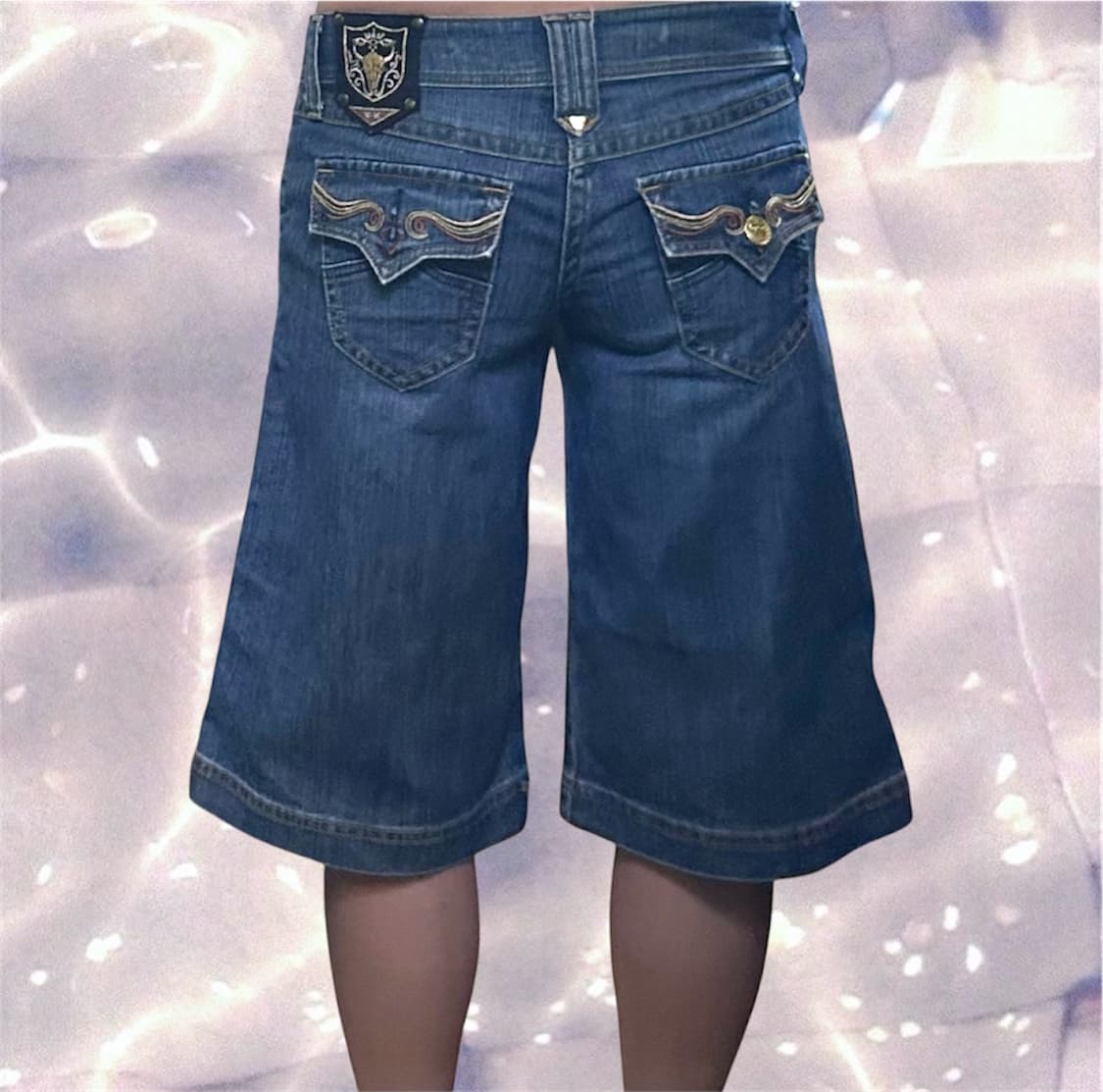 일본빈티지 중청 버뮤다 데님 팬츠 반바지 30 상품이미지4