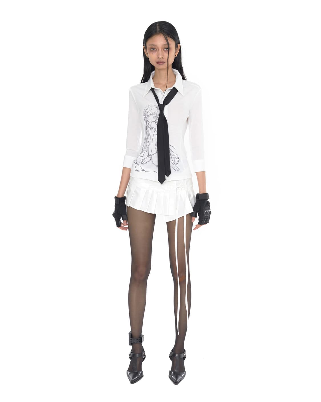 bonnae 본네 Three-quarter sleeve shirt 상품이미지2