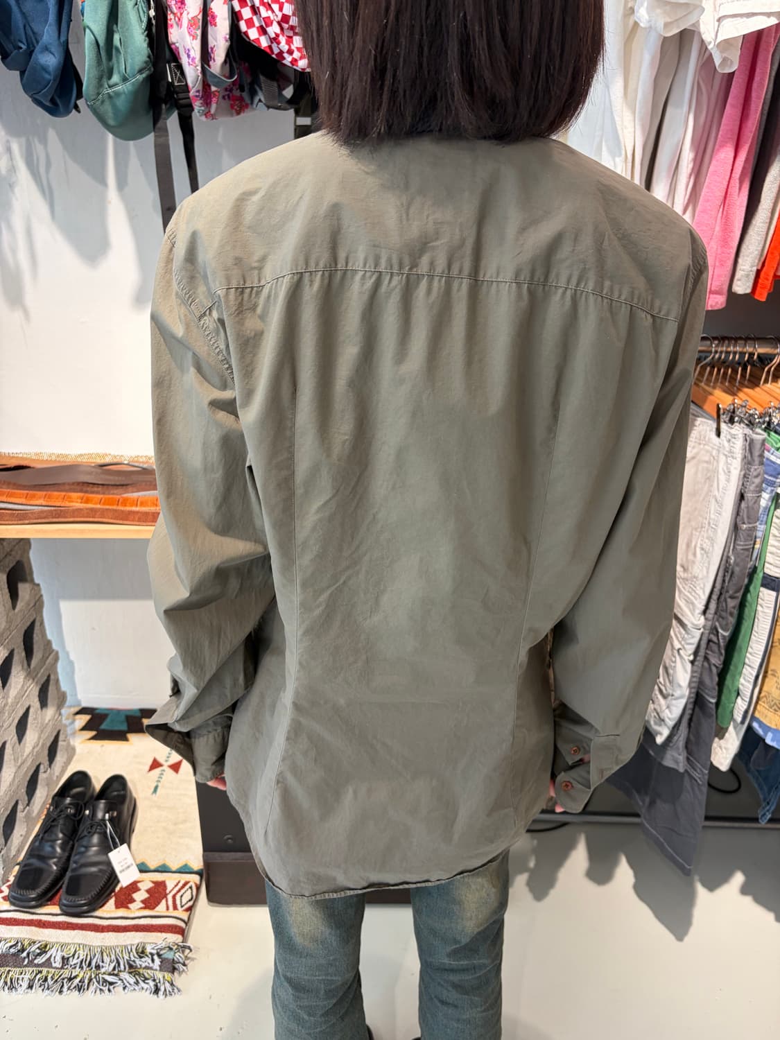 Armani Exchange 올리브 코튼 셔츠 M 상품이미지3