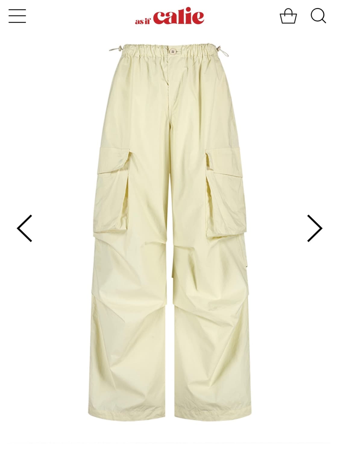 에즈이프캘리 PARACHUTE CARGO PANTS LEMON 상품이미지1