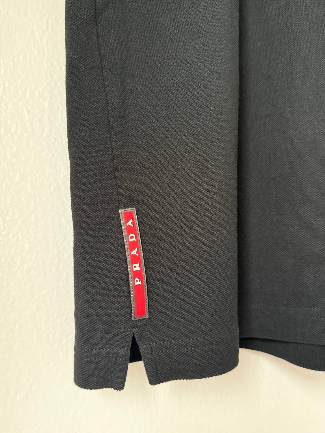 Prada archive red tab piping polo shirt 상품이미지5