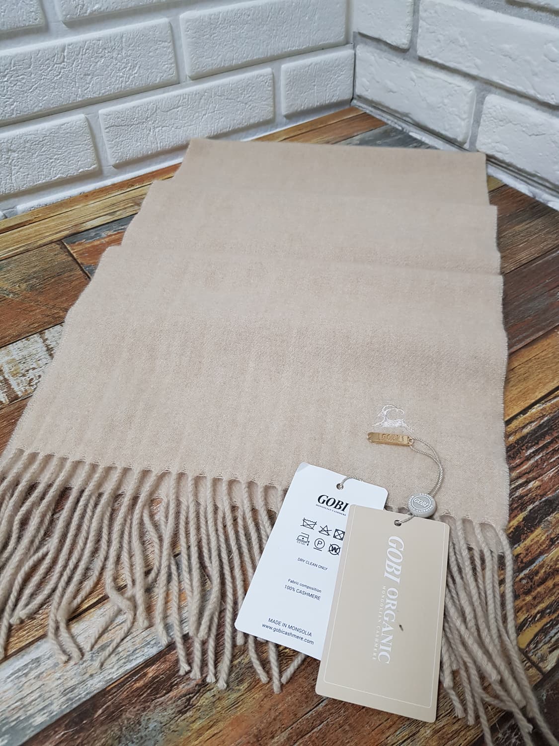 [정품/새상품] 고비 캐시미어머플러 베이지 상품이미지4